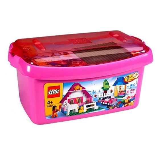 Lego 5560 Kostičky Velká růžová krabice kostek