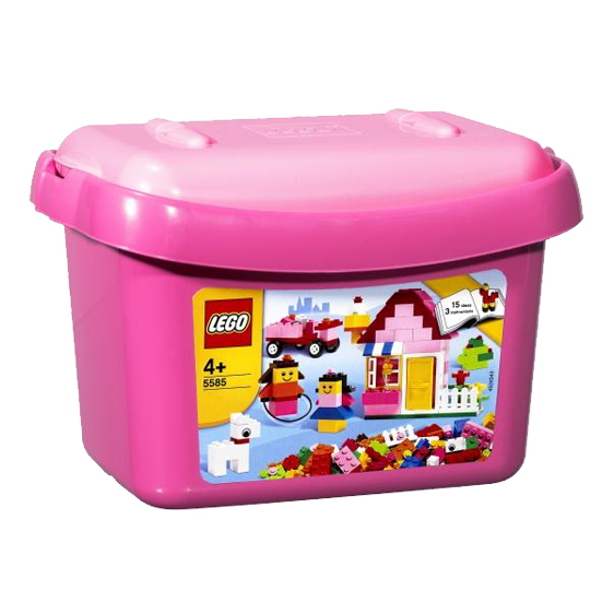 Lego 5585 Kostičky Růžová krabice kostek